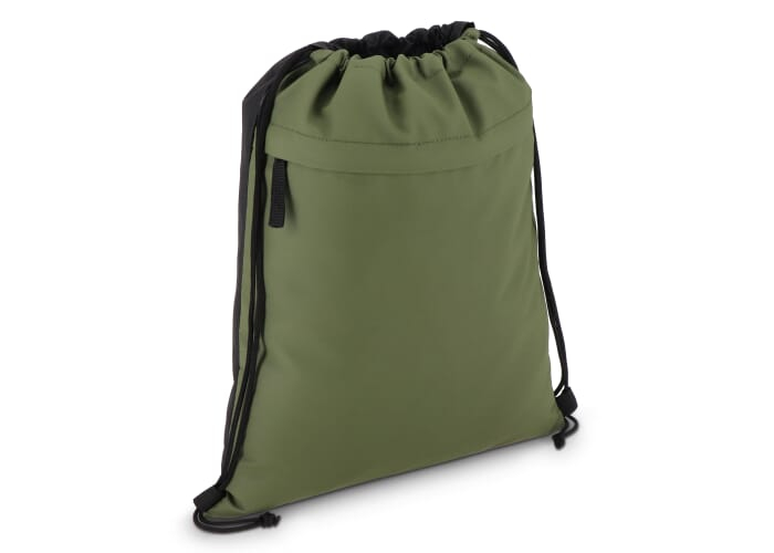 Sac à cordon promotionnel en R-PET 33 x 42 cm Vert olive